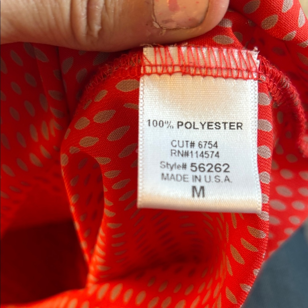 Red pattern flowy tank - Picture 8 of 8